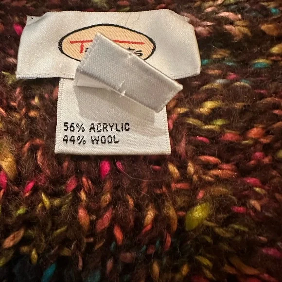 Talbots Variegated Wool Blend Cable Knit Cardigan S FREE SHIP - Picture 5 of 5